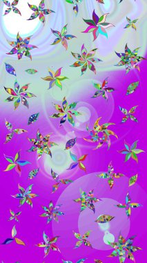 Flat Flower Elements Design. Flowers on violet and neutral colors. Colour Summer Theme sketch pattern Background. Sketch retro pattern with flowers.