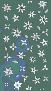 Eski usul. Raster illüstrasyonu. Raster. Tomurcukları çiçek olan sevimli bir çiçek deseni. Kumaş, tekstil, duvar kağıdı baskısı için. Taslak arkaplan.