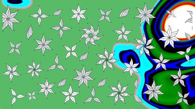 Paisley el çizimi elementler. Fantezi çiçekli eskiz deseni, doğal duvar kağıdı, çiçek desenli kıvrım çizimi. Ev dekoru.