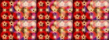 Raster illüstrasyonu. Kar taneleri deseni. Renkli arka planda izole edilmiş kar tanelerinin düz tasarımı. Kar tanesi süsleme deseni. Kar taneleri arkaplanı.