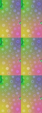 Raster illüstrasyonu. Güzel kumaş deseni. Bahar çiçekli güzel bir çiçek deseni..