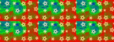 Raster Noel soyut renkli arka plan ve tatlı kar tanesi. Kar taneli yeşil, kırmızı ve kahverengi renkler. Raster illüstrasyonu.