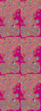 Çiçek deseni. Şatafatlı bahar bahçesi dokusu. Raster illüstrasyonu. Çiçek çizimi arkaplanı.