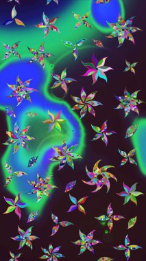 Çiçek deseni duvar kağıdı, desen dolguları ve web sayfası arka planı için kullanılabilir. Şekil verilmiş çiçeklerle eskiz deseni. Süslü zentangle çizim dokusu, soyut çiçeklerle süslenmiş..