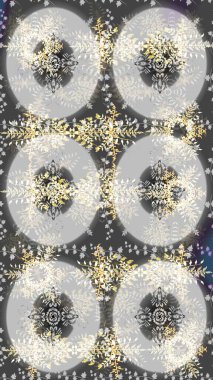 Raster illüstrasyonu. Kar tanesi süsleme deseni. Renkli arka planda izole edilmiş kar tanelerinin düz tasarımı. Kar taneleri deseni. Kar taneleri arkaplanı.