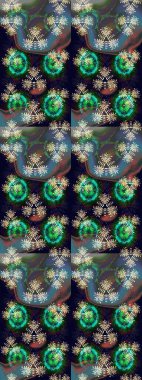 Çiçekli zambakların eskiz geçmişi. Çiçek tasarımı için inanılmaz bir kolaj cenneti tarzı. Parlak çiçekli kolaj çiçekleri mavi.