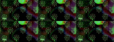 Raster illüstrasyonundaki çiçek desenli çizim. Siyah renkli çiçekler. Renkli Bahar Teması eskiz kalıbı. Düz Çiçek Elementleri Tasarımı.