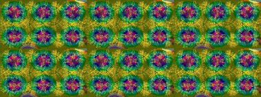 Bokeh yeşili, kahverengi, mavi ve kar taneleriyle dekoratif Noel arkaplanı. Raster illüstrasyonu.