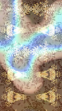 El çizimi Raster çizimi. Parlak elementlerin. Çizim çiçek deseni duvar kağıdı, web sitesi arkaplanı, paket kağıdı, davetiye, broşür, pankart veya web sitesi için kullanılabilir.