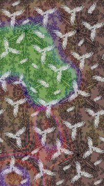 Doodle tarzı. Tekstil ve kapak tasarımı için mükemmel. Elle çizilmiş sonbahar çiçeği deseni. Renkli kahverengi çizim deseni. Kahverengi renkte çiçekler.