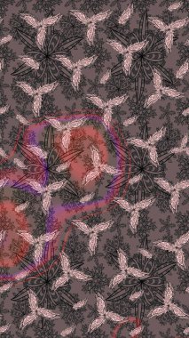 Ev dekoru. Fantezi çiçekli eskiz deseni, doğal duvar kağıdı, çiçek desenli kıvrım çizimi. Paisley el çizimi elementler.