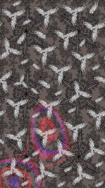 Gri renkli çiçekler. Küçük çiçekte sevimli çiçek deseni var..