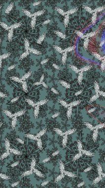 Güzel kumaş deseni. Raster illüstrasyonu. Bahar çiçekli güzel bir çiçek deseni..