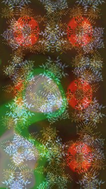 Kar tanesi arka planı. Raster illüstrasyonu. Raster Noel soyut renkli arkaplan ve düşen kar tanesi.