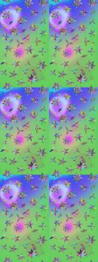 Kumaş, tekstil, duvar kağıdı baskısı için. Tomurcukları çiçek olan sevimli bir çiçek deseni. Eski usul. Raster. Raster illüstrasyonu. Taslak arkaplan.