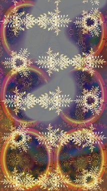 Düz yatıyordu. Raster illüstrasyonu. Gri, kahverengi ve bej renkte kar tanelerinden oluşan kış deseni. Kış konsepti.