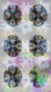 Snowflakes desen. Raster kar taneleri arka plan. Kar tanesi renkli desen. Renk arka plan üzerinde izole soyut kar taneleri ile düz tasarım. Raster illüstrasyon.