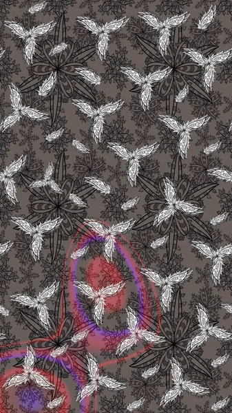 Gri renkli çiçekler. Küçük çiçekte sevimli çiçek deseni var..