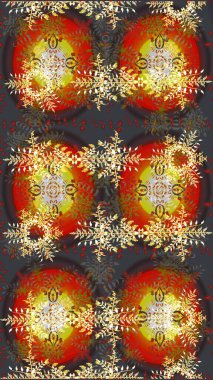 Raster Noel soyut renkli arka plan ve düşen kar tanesi. Noel süslemeleri ve Noel süslemeleri.