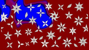 Kırmızı renkte çiçekler. Küçük çiçekte sevimli çiçek deseni var..