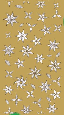 Tomurcukları papatya çiçekleri olan sevimli bir çiçek deseni. Eski usul. Miles Fleur, süslü püslü bir süs. Raster illüstrasyonu. Eskiz geçmişi. Kumaş, tekstil ve duvar kağıdı baskısı için..