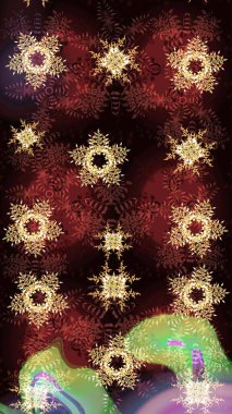 Raster kar taneleri deseni. Renkli arka planda güzel kar taneleri. Raster illüstrasyonu.