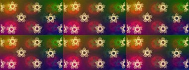 Kar tanesi süsleme deseni. Kar taneleri deseni. Arkaplanda soyut kar taneleri olan düz tasarım. Kar taneleri arka planda. Raster illüstrasyonu.