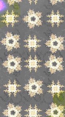 Gri renkli tasarım. Çiçek Elementleri 'nin soyut geçmişi. Raster illüstrasyonu. Raster kış deseni.