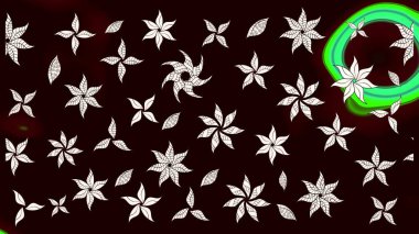 Vadinin çiçekleri siyah ve nötr renklerde. Çiçeksel çizim kalıbının çizimi.