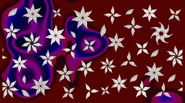 Çiçek arkaplan. Küçük çiçekte güzel bir desen var. Çiçek kompozisyonu. Çiçek kolajı. - Kırmızı ve kahverengi çiçekler. Doğa. Raster deseni.