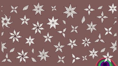 Çizim çiçek deseni duvar kağıdı, web sitesi arka planı, ambalaj kağıdı, davetiye, broşür, afiş veya web sitesi için kullanılabilir. Karalama elementleri. El çizimi Raster illüstrasyonu.