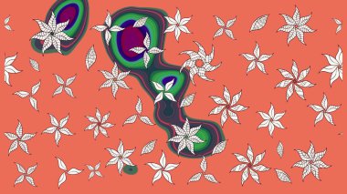 Çizim raster deseni. Çiçek arkaplan. Güzel kumaş deseni.