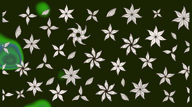 Gri ve nötr renkte çiçekler. Tropik çiçek desenleri. Raster illüstrasyonu.