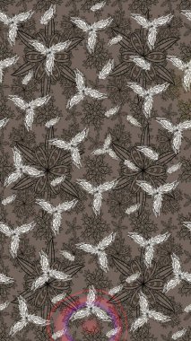 Sabıka fotoğraflarında, bebek kıyafetlerinde, duvar kâğıtlarında, paket kutularında falan kullanılabilir. Zarif, parlak ve eskiz kahverengi çiçek deseni tasarımı.