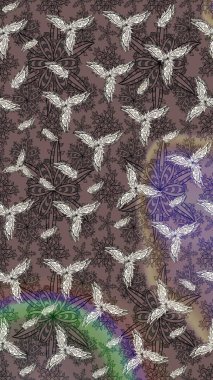 Kahverengi renkli çiçekler. Küçük çiçekte sevimli çiçek deseni var..