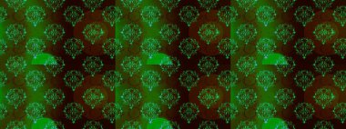 Yeşil, kahverengi ve siyah renkli çiçekler. Raster düz çiçekleri pürüzsüz desen. Tasarım hediye paketi, tebrik kartları, posterler ve afiş tasarımı.