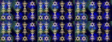 Kış kar tanesi, raster arka plan. Yüzey için tekrarlanan doku, ambalaj kağıdı, mavi, siyah ve gri renkler. Renkli arka planda izole kar taneleri. Raster illüstrasyonu.