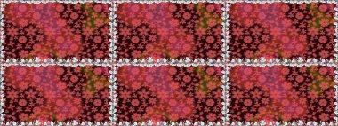 Raster illüstrasyonu. Küçük çiçekteki sevimli çiçek deseni. Güzel kumaş deseni. Güzel karalama çiçekleri olan kusursuz çiçek deseni..