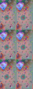 Raster illüstrasyonu. Çizim stili tarafsız ve gri renklerde. El yapımı çiçek ve bitki koleksiyonu. Şirin karalamalı çiçek desenli çizim. Raster illüstrasyonu.