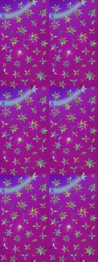 Sketch Colour Spring Theme eskiz kalıbı. Sevimli çiçek raster deseni. Düz Çiçek Elementleri Tasarımı. Mor ve mor renkte çiçekler.