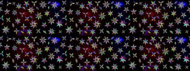 Robot resim. Küçük çiçekteki sevimli çiçek deseni. Raster illüstrasyonu.