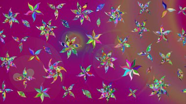 Raster - stok. Mor ve kahverengi çiçekli eskiz deseni, suluboya çiçek deseni, sevimli çiçek, duvar kağıdı, kart veya kumaş için fayanslı.