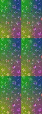 Doodle tarzı. Renkli yeşil ve mavi çizim kalıpları. Yeşil ve mavi renkte çiçekler. Elle çizilmiş sonbahar çiçeği deseni. Tekstil ve kapak tasarımı için mükemmel.