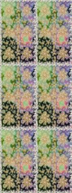 Kusursuz kraliyet lüksü, altın barok kumaş rengi. Altın antika ortaçağ dekoratifi, yapraklar ve altın desenli süslemelerle renksiz ve gri renklerde..