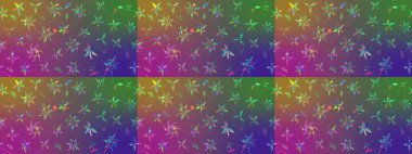 Sabıka fotoğraflarında, bebek kıyafetlerinde, duvar kâğıtlarında, paket kutularında falan kullanılabilir. Raster. Zarif, parlak ve eskiz mor ve yeşil çiçek desenli.