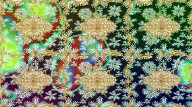 Tarafsız renklerde altın element. Lüks, kraliyet ve Viktorya dönemi konsepti. Tarafsız yerine altın rengi barok çiçekli eskiz deseni. Süslü raster dekorasyonu.