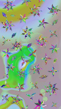 Raster. Zarif, parlak ve eskiz nötr ve yeşil çiçek desenli tasarım. Sabıka baskıları, bebek kıyafetleri, duvar kâğıtları, paket kutuları vb..