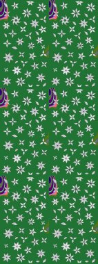 Moda baskıları için zarif bir şablon. Modern çiçek arkaplanı. Parlak renkli çiçekleri ve yeşil ve nötr renklerde yaprakları olan harika bir çiçek deseni. Halk stili.