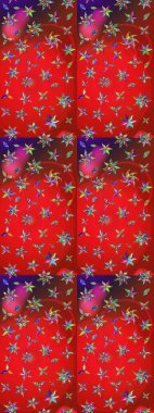 Raster deseni. Karalama çiçekleri çizim kalıbı. Kırmızı ve mor el çizimi desen. Sanattan esinlenilmiş ve mor renkli çiçekler ve yapraklar.