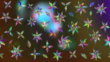 Küçük çaplı çiçeklerdeki basit şirin desenler. Tekstil veya kitap kapakları, imalat, duvar kağıtları, baskı, hediye paketi ve yapıştırma kitabı için çiçek eskizi geçmişi. Raster illüstrasyonu.